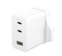 PanzerGlass empower by ® Turbo 70W Multiple Charger incl. 2 x USB-C + USB-A | UK Plug | Silver White