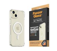 PanzerGlass ® HardCase Transparent w. White MagSafe & D3O® iPhone 15 Plus