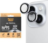 PanzerGlass™ Hoops camera lens protector for Apple iPhone 15 | 15 Plus - protection with style, shockproof glass, blue