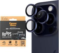 PanzerGlass™ Hoops camera lens protector for Apple iPhone 15 Pro | Pro Max - protection with style, shockproof glass, blue