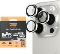 PanzerGlass™ Hoops camera lens protector for Apple iPhone 15 Pro | Pro Max - protection with style, shockproof glass, white