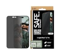 PanzerGlass SAFE PRIVACY Screen Protector for iPhone 16 Pro 6.3" 2024| Edge to Edge Fit Tempered Glass w/Privacy Filter, Drop & Scratch Protection, Case Friendly, Easy Apply - Privacy