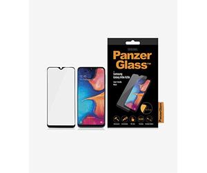 PanzerGlass Samsung Galaxy A20e Edge to Edge Tempered Glass Screen Protector Tough Scratch Resistant Anti Fingerprint - Black/Clear