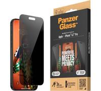 PanzerGlass Tempered Glass Privacy Screen Protector - EasyAligner Installation Kit Included! Brand New - Black - Iphone 15 Pro Max