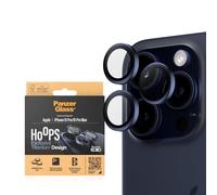 PanzerGlass™ Ti Hoops camera lens protector for Apple iPhone 15 Pro | Pro Max - protection with style, shockproof glass, blue titanium