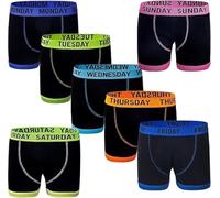 Panzy Boys Days Of The Week 7 Pack Boxer Shorts Comfort Fit Cotton Stretch Underwear Trunks 7-13 Years (11-12 Years, 7 Pack Days of Week)