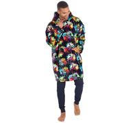 Panzy Mens Oversized Hoodie Blanket - Ultra Soft Fleece Wearable Hoody for Men & Women - Warm Blanket Sweatshirt with Gaming Prints, Unisex- One Size Fits All (Navy Gamer)