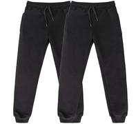 Panzy Slim Fit Kids Jogging Bottoms for Boys and Girls - Soft PE School Joggers, Activewear Sweatpants, Lounge Pants, Uniform Trousers Black