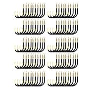 Paociuro 100Pcs Fishing Hooks Aberdeen Hooks Long Wire Barbless Fishing Hooks for Sunfish Small Bass Trout Freshwater Size 1