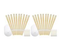Paociuro 20 Pcs Beeswax Natural Ear Candles Wax Removal, Ear Wax Candles for Ear Candling Ear Clean Candle Earwax Cleaning Kit Easy Install Easy to Use