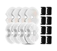 Paociuro 8 Pack Replacement Filters&8 Pump Filters for Cat Fountain Quadruple Filtration Pet Fountain Replacement Parts Accessories