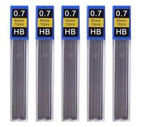 Paociuro Office Writing Pencil Refill, 5 Pieces Set of 0.7mm Lead for Student Stationery, Pencil Refills