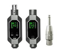 Paociuro UHF Wireless Microphone Converter UHF Microphone System XLR Transmitter and Receiver Microphone System for Dynamic Microphone