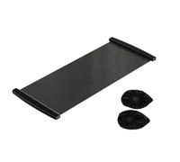 Paociuro Yoga Sliding Mat Sports Fitness Glide Plate Core Exercise Running Skating Leg Training Board Gym Equipment Easy Install Black 140cm