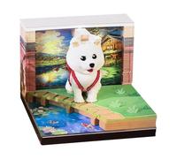Paodduk 3D Memo Pad Calendar | 2026 Paper Carving Calendar - Dog Sculpture Paper Writing Tool for Workplace Student Home Decor Studying Adult Holiday