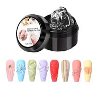 Paodduk 3D Nail Gel | Extension Tips Sculpting Glue,Manicure Molding Gel | for Rhinestone Flower Charm Stamping Salon Home Manicure Toe French Tips
