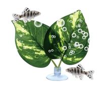 Paodduk Betta Beds for Fish Tank | Suction Cup Fish Leaf Pad - Realistic Plant for Shrimp Guppy Enclosure Sleeping Hiding Enrichment Playing
