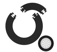 Paodduk Dart Board Surround Ring Protector, Black, EVA, 18-Inch, 5-Piece Splicing, Set of 1