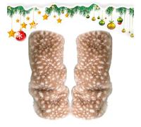 Paodduk Deer Leg Warmers,Fuzzy Soft Warm Boot Covers 1 Pair - Elastic Cute Deer Print Winter Leg Warmers | for Ankle Halloween Christmas Costume Cosplay Outfit Clothing Skirt
