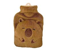 Paodduk Hot Water Bag,1000Ml Capybara Shape - Warm Hot Pack,for Neck Back School Shoulder Camping Legs Travel Hand Men Kids Women
