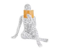 Paodduk Resin Reading Woman Figurine Reading Women Thinker Statue Resin Reading Statue Pulp Ladies Reading Shelf Decor Resin Abstract Thinker Sculpture for Shelf Table Desk