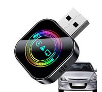 Paodduk Wireless Car Adapter,No Delay Plug Play Converter - Wireless Mirror Phone To Car Screen Adapter - for Long Distance Travel City Driving Highway Navigation Music Streaming Calling Parking