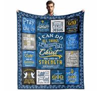 Paoeyty Christian Gifts for Men Faith, Religious Gifts for Men Faith, Mens Christian Gift Blanket 60"X50", Spiritual Gift for Man, Religious Inspirational Gift for Man
