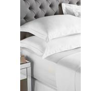 Paoletti 200 Thread Count Cotton Percale Fitted Bed Sheet In White White Super King Fitted
