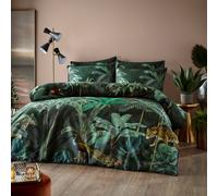 Paoletti 200 Thread Count Midnight Tropics Siona Duvet Cover Set - Multicolour Cotton - Size Double