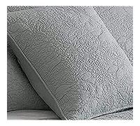 Riva Paoletti Limited Edition, 5-Star Hotel Quality, Belves Floral Embroidered Quilted Cushion Cover, Cotton, Duck Egg Blue, 45 x 45 x 1 cm