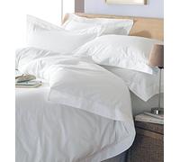 Paoletti 5-Star Hotel Quality Oxford Single Pillowcase - 200 Thread Count Percale White Cotton - Machine Washable