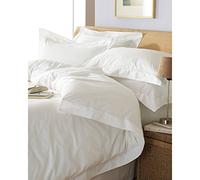 Paoletti 5-Star Hotel Quality Oxford Super King Duvet Set - 200 Thread Count Percale White Cotton - Machine Washable