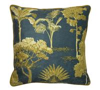 Paoletti Arboretum Cushion Cover - Blue/Gold - Blue/Gold - 50cm x 50cm