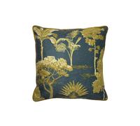 Arboretum World Trees Printed Piped Cushion Paoletti Blue 50cm x 50cm