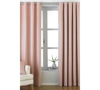 Paoletti Atlantic Twill Woven Eyelet Curtains in Baby Pink | Size: 229 cm width x 137 cm drop Paoletti Baby Pink 229 cm width x 137 cm drop