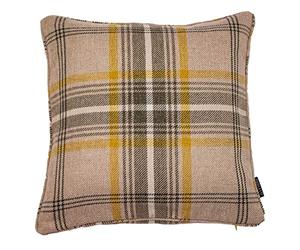 Paoletti Aviemore Feather Filled Cushion, Ochre Yellow
