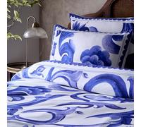Paoletti Azzuro Printed Cotton Pillowcase Pair - Blue