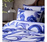 Paoletti Azzurro 100% Cotton Floral Printed Pillowcase Pair