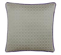 Paoletti Balham Jacquard Geometric Piped Feather Filled Cushion