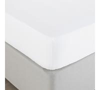 Paoletti Bamboo Double Fitted Sheet, Cotton, Bamboo, White