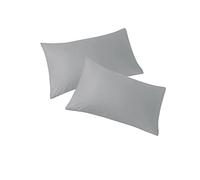 Paoletti Bamboo Housewife Pillowcase Set, Cotton, Bamboo, Light Dove Grey