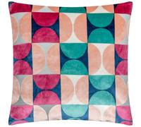 Paoletti Bardot Cut Velvet Cushion Cover - Magenta/Blue - Magenta/Blue - 50cm x 50cm