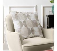 Paoletti Bardot Cut Velvet Retro Cushion in Natural | Size: 50cm x 50cm