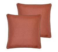 Paoletti Bellucci Feather Filled Cushions (Twin Pack), Polyester, Spice/Mocha