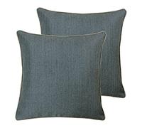 Paoletti Bellucci Polyester Filled Cushions (Twin Pack), Polyester, Graphite/Tobacco
