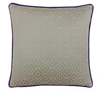 Paoletti Belsize Jacquard Piped Trim Cushion in Taupe | Size: 45 cm x 45 cm Paoletti Taupe 45 cm x 45 cm