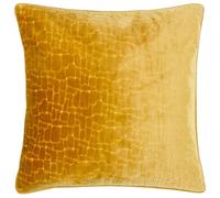 Paoletti Bloomsbury Velvet Cushion Cover - Mustard - 50cm x 50cm - Mustard - 100% Polyester