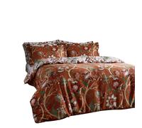 Paoletti Botanist Duvet Cover Set - Russet - Double - Russet - 100% Cotton
