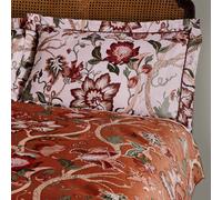 Paoletti Botanist Oxford Pillowcase Set - Rust Cotton - Size 50 cm x 75 cm
