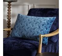 Paoletti Boteh Paisley 100% Cotton Cushion in Navy | Size: 40 cm x 60 cm Paoletti Navy 40 cm x 60 cm